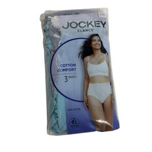 Jockey Elance Brief 3 Pack Underwear Multi-Color Cotton Comfort Womens M 6